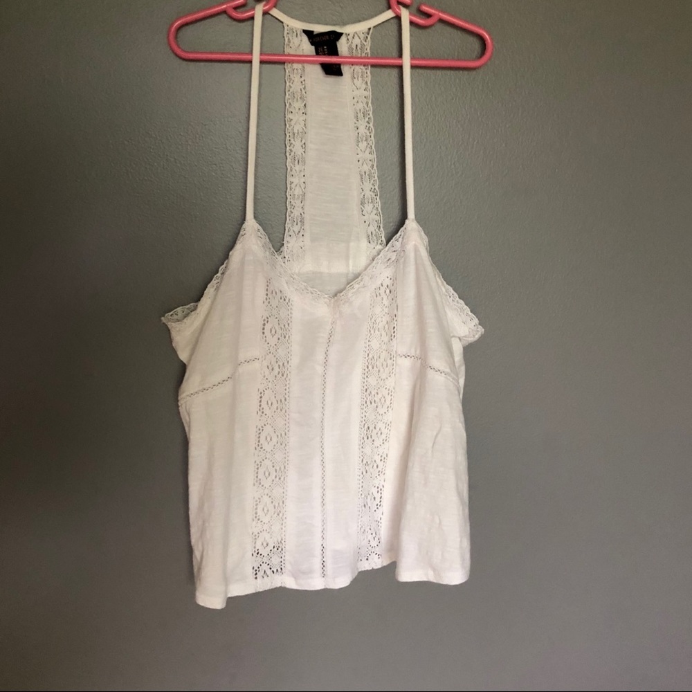 White Racerback Tank